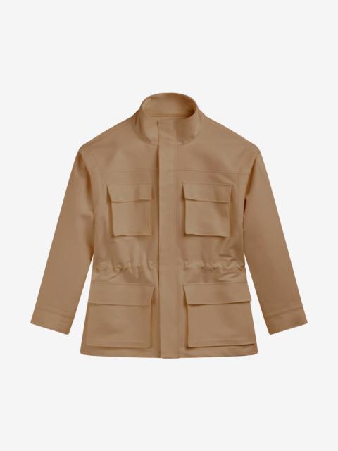 The Frankie Shop Melton Detachable Sleeve Cargo Jacket - Camel