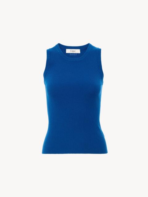 Chloé CREW-NECK TANK TOP IN A WOOL KNIT