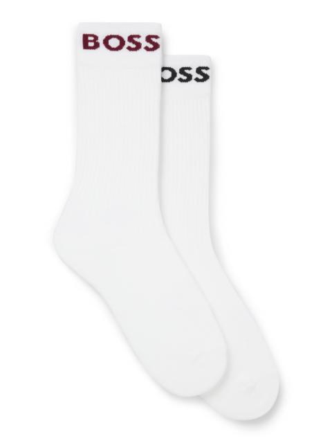BOSS TWO-PACK OF QUARTER-LENGTH SOCKS IN STRETCH FABRIC