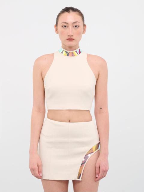 David Koma Iridescent Crop Top