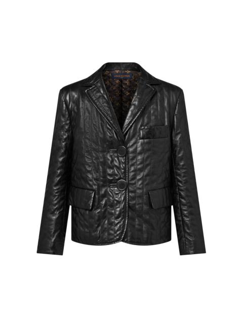 Louis Vuitton Pinstripe Leather Blazer