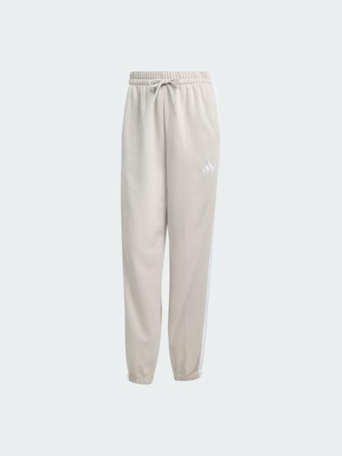 adidas Essentials 3-Stripes Fleece Loose-Fit Pants