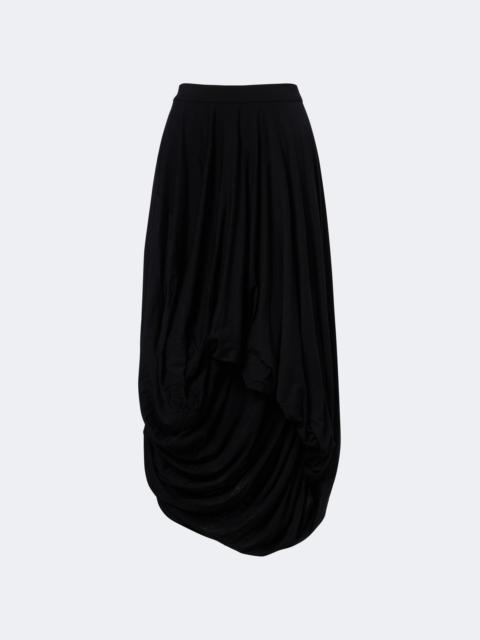 Junya Watanabe Asymmetric draped wool midi skirt