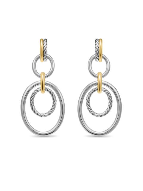 DAVID YURMAN Women's DY Mercer Mobile Drop Earrings in Sterling Silver with 18K Yellow Gold, 65.7MM - Silver