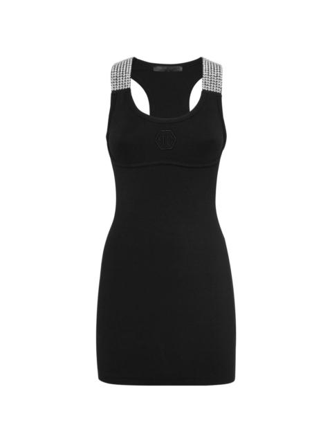 PHILIPP PLEIN crystal-embellished tank minidress