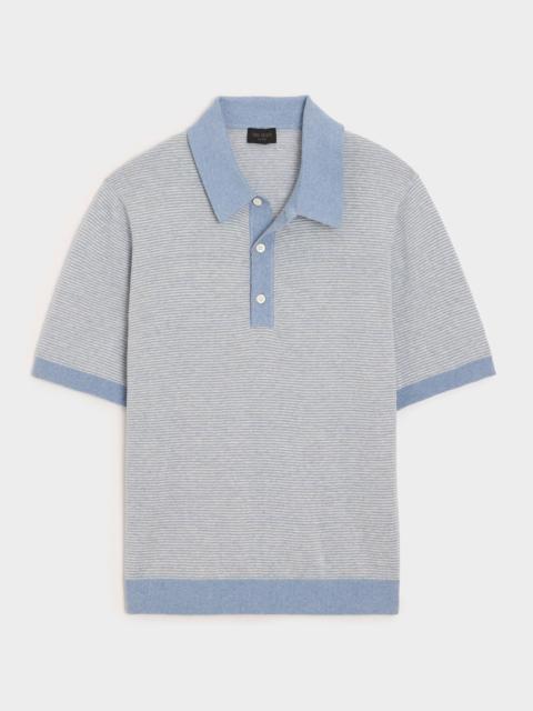 TODD SNYDER Linen Stripe Sweater Polo