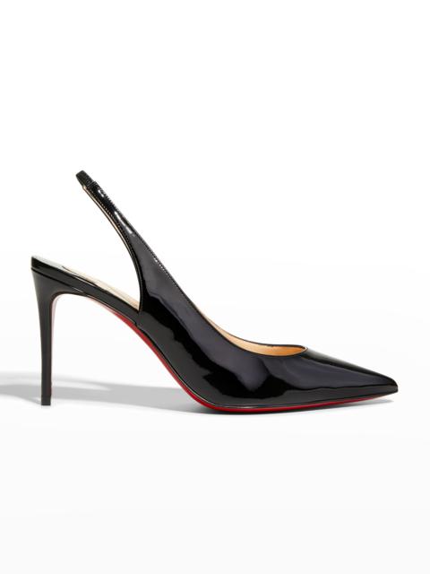 Kate Sling Patent Calfskin Red Sole Pumps