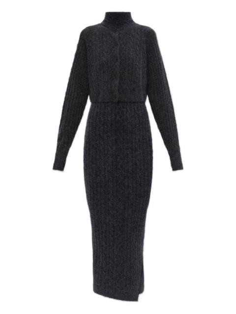 ALLSAINTS Sabine high-neck cable-knit dress