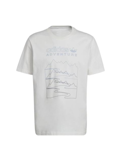 adidas adidas Adventure Mountain Front T-Shirt 'White' HK5006