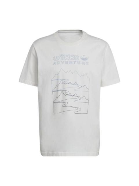 adidas Adventure Mountain Front T-Shirt 'White' HK5006