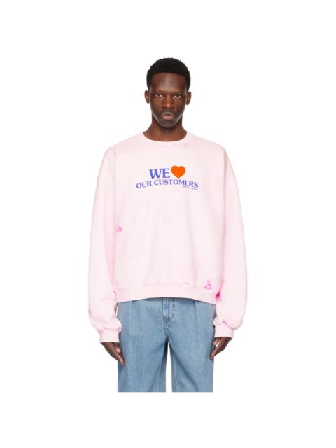 Alexander Wang Pink 'Love Our Customers' Sweatshirt