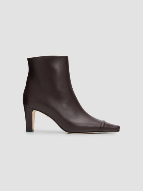 Manolo Blahnik Women's Vivecal 70MM Leather Ankle Boots - Dark Brown