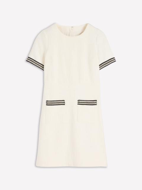 BODEN A-line Trim Short Dress-Ivory