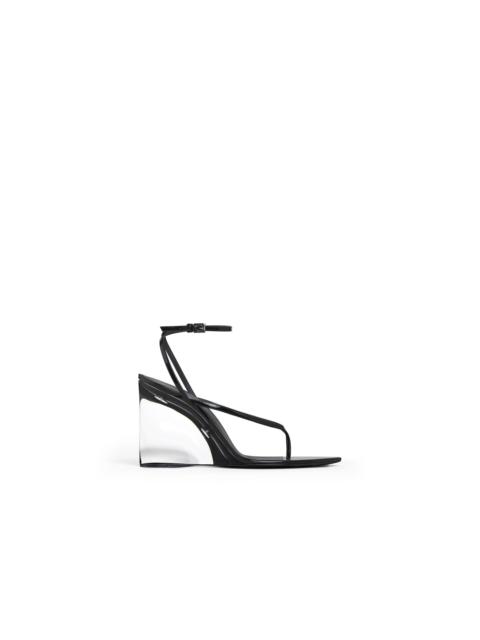 Alaïa INVISIBLE THONG SANDALS IN PATENT CALFSKIN