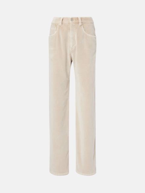 Brunello Cucinelli Dyed cotton wide-leg pants