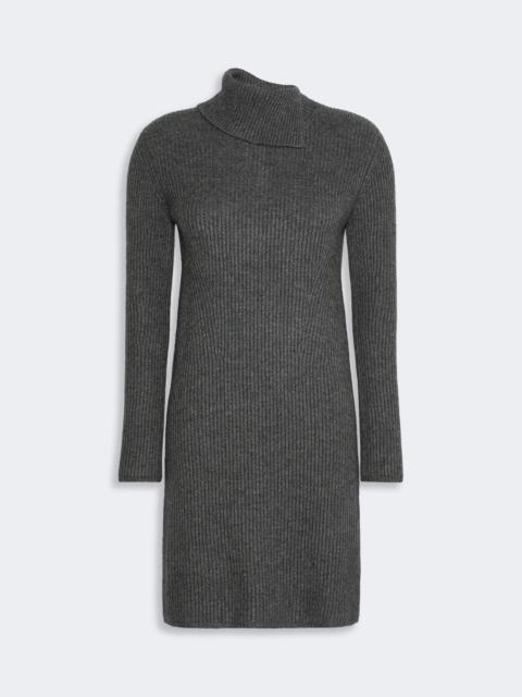 Max Mara OSCURO Wool and cashmere knit midi dress - DARK GREY