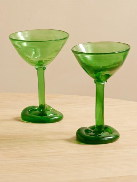 Completedworks Thaw Set Of Two Recycled-glass Martini Glasses