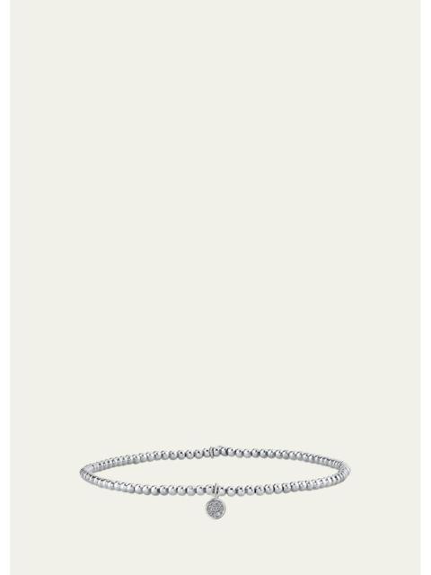 SYDNEY EVAN 14K White Gold Diamond Disc Stretch Bracelet