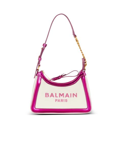 Balmain B-Army handbag in canvas and mirror-effect leather