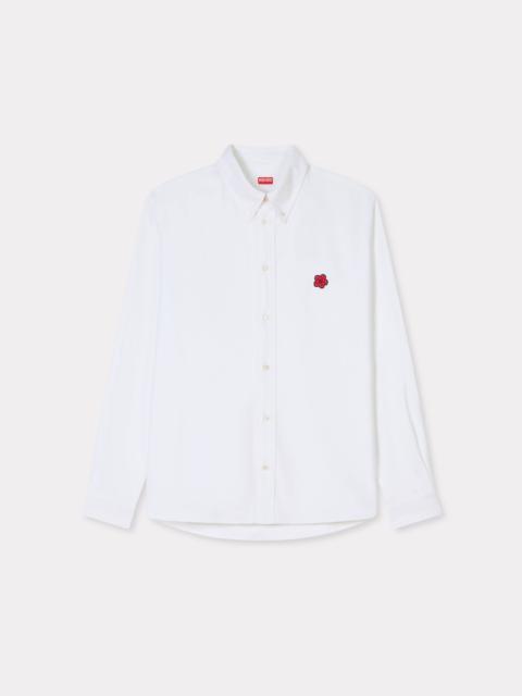 KENZO 'Boke Flower' embroidered casual shirt in cotton oxford