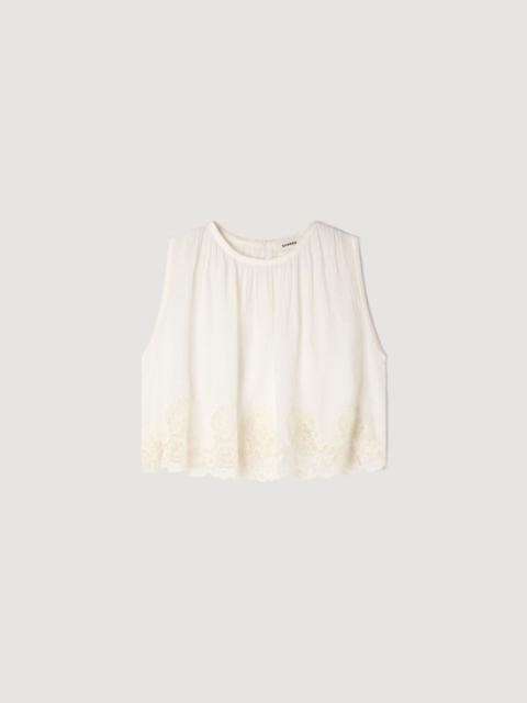 Sandro CREPON CROP TOP