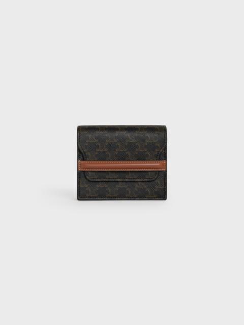 Business Card Holder in Triomphe Canvas and Lambskin