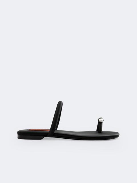SIMONMILLER Pipe Sandal In Black/Clear