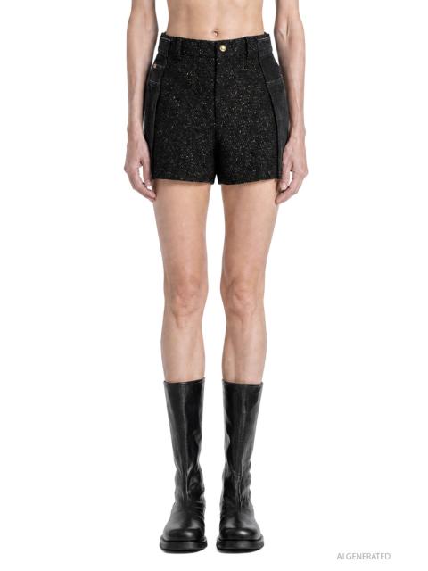 sacai Nep Tweed X Denim Shorts