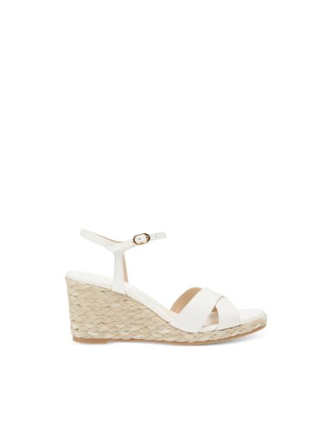 Stuart Weitzman espadrille crisscross sandals