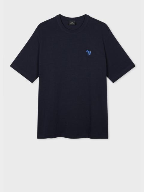 Paul Smith Dark Navy 'Broad Stripe Zebra' T-Shirt