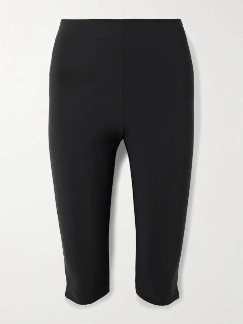 RÓHE Capri cropped recycled scuba leggings Black