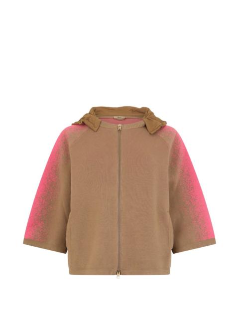 Herno hooded zip-fastening cardigan