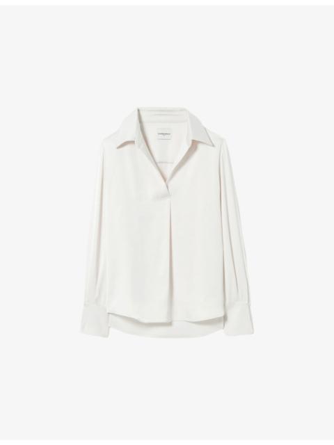 Claudie Pierlot Collared Relaxed-Fit Woven Blouse
