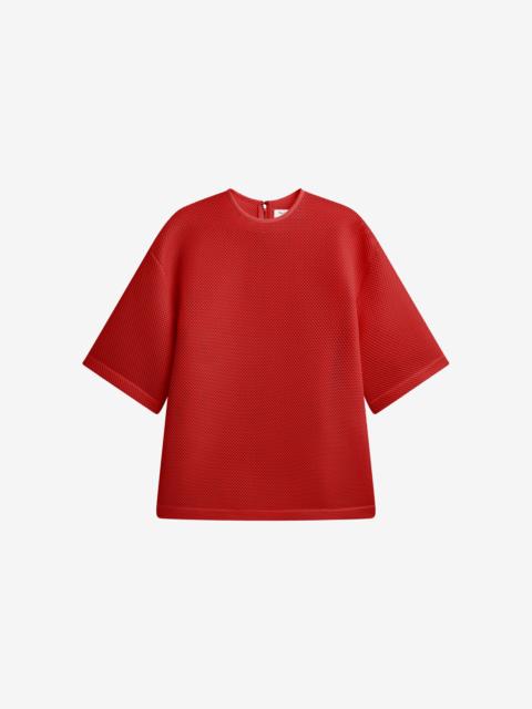 The Frankie Shop Nela Mesh Boxy T-Shirt - Red