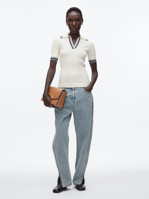 3.1 Phillip Lim Textured Rib Fitted Polo