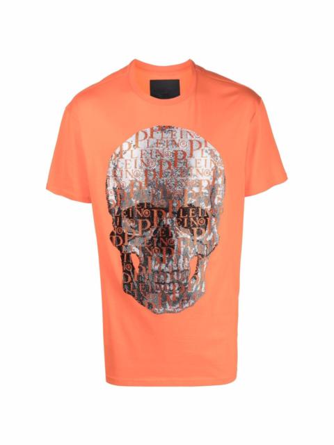 PHILIPP PLEIN beaded logo-skull T-shirt
