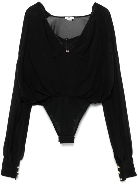 ELISABETTA FRANCHI silk georgette bodysuit