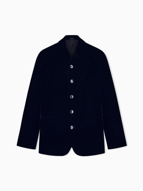 GIORGIO ARMANI BLAZER ONE SHOT STRETCH VISCOSE AND CUPRO VELVET