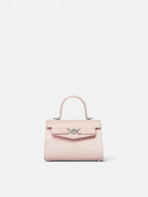 VERSACE Croc-Effect Medusa '95 Small Handbag