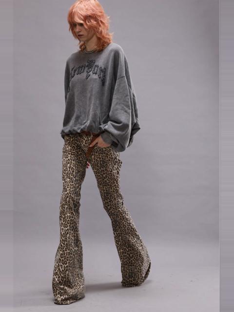 R13 NEW YORK BALLOON CREWNECK - ACID GREY