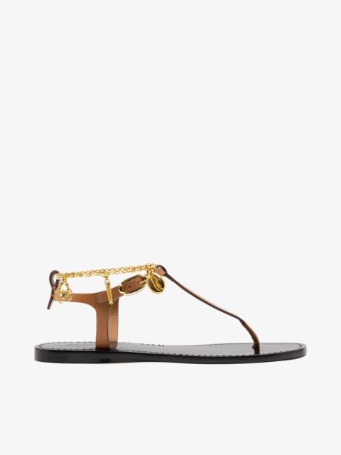 Larroudé Gipsy Sandal In Light Caramel Vegetale Leather