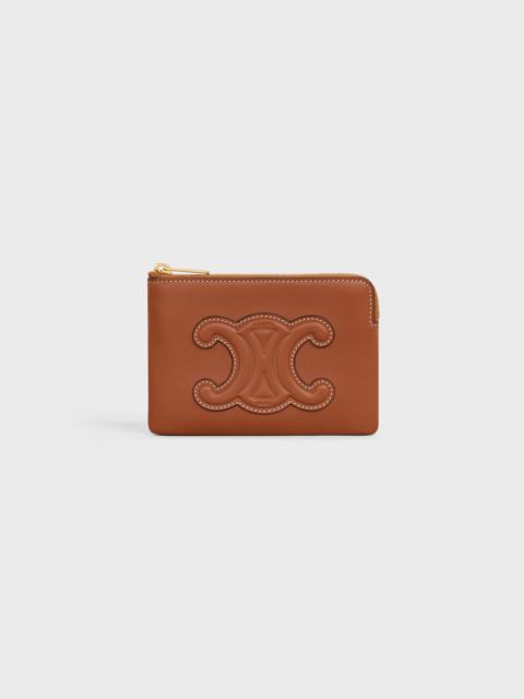 COIN AND CARD POUCH CUIR TRIOMPHE IN SMOOTH CALFSKIN