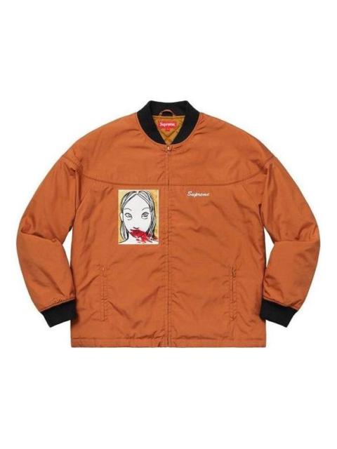 Supreme Mug Shot Crew Jacket 'Burnt Orange' SUP-FW19-388