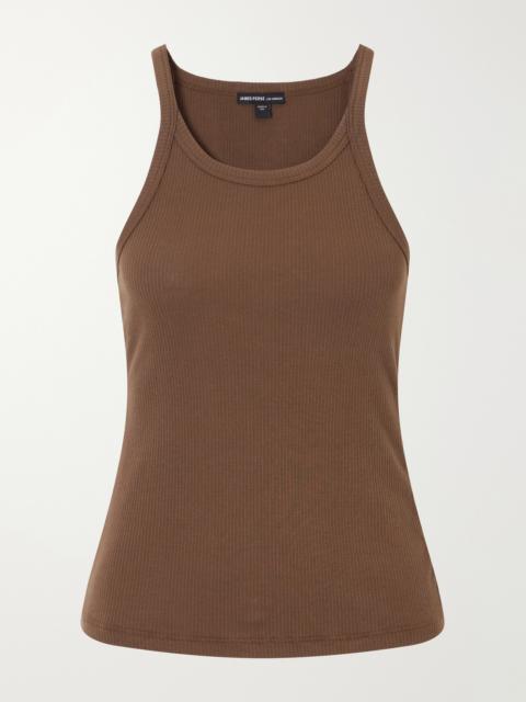 JAMES PERSE Ribbed Cotton-blend Tank