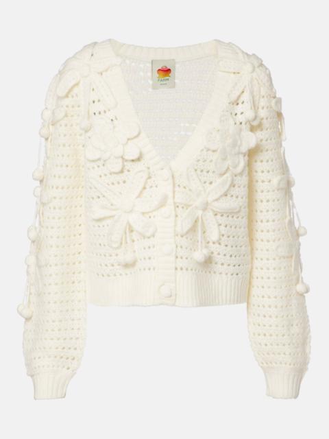 Crochet Flowers open-knit cardigan