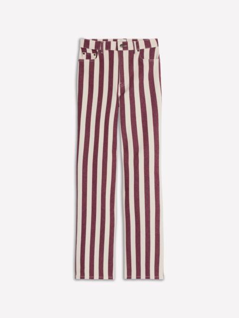 BODEN High Rise Column Leg Jeans-Maroon and Ivory Stripe
