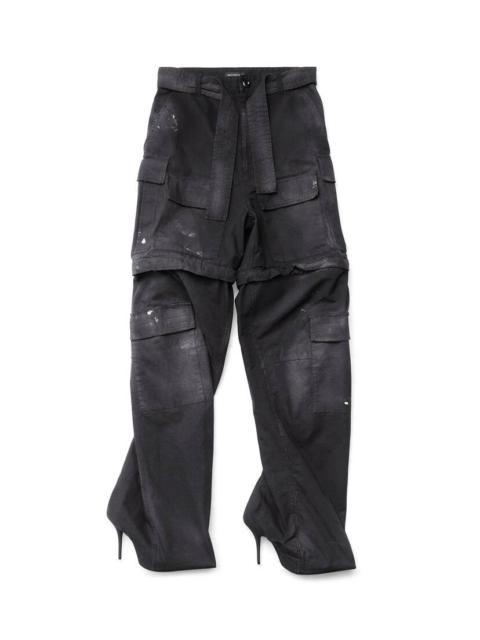 Women's Balenciaga Knife Cargo Pantashoes in Black