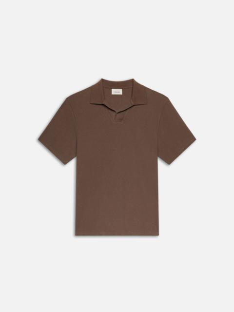 Jacquard Polo in Soft Mocha