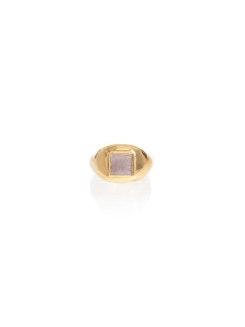 GABRIELA HEARST Medium Ring in 18k Gold & Rose Quartz Stone