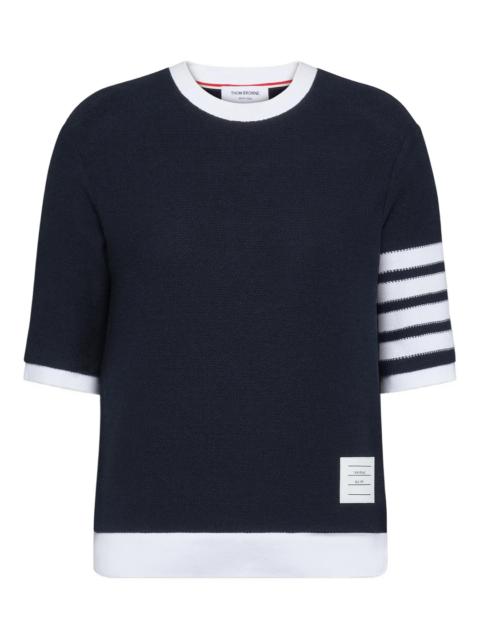 Thom Browne Rib Cuff Tee Textured Pique